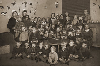 Portrait of a preschool class in Copenhagen, Denmark