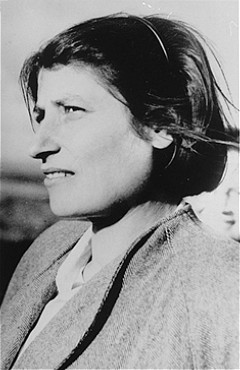 Zivia Lubetkin, a founder of the Jewish Fighting Organization (ZOB) and participant in the Warsaw ghetto uprising. [LCID: 91196]