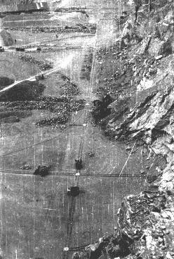 View of the quarry in a forced-labor camp established by the Hungarian government.