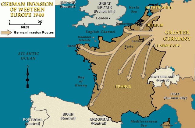 German invasion of western Europe, 1940