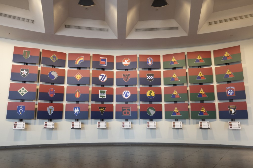 Graphic flag display at the US Holocaust Memorial Museum