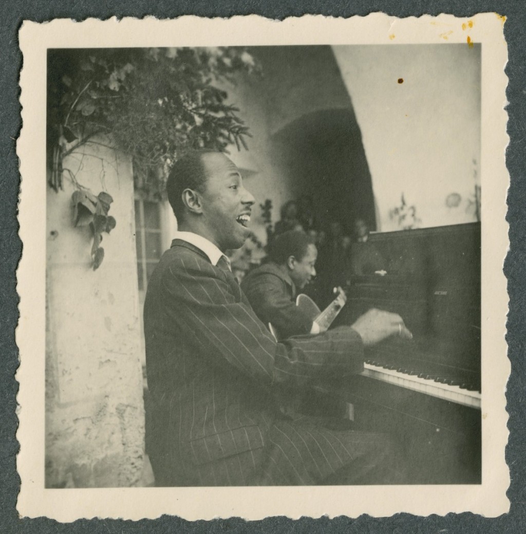 Freddy Johnson, an African American jazz musician plays the piano