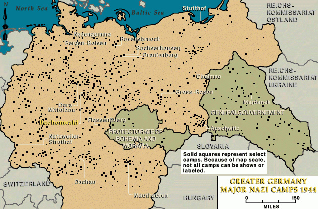 Major camps in Greater Germany, Buchenwald indicated [LCID: buc72020]