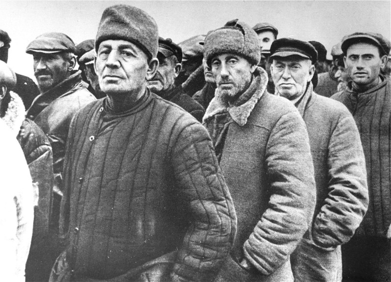 After the occupation of Odessa, Ukrainian Jews wait to register. Odessa, Soviet Union, October 22, 1941.