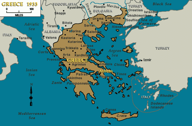 Greece 1933, Athens indicated [LCID: ath79020]
