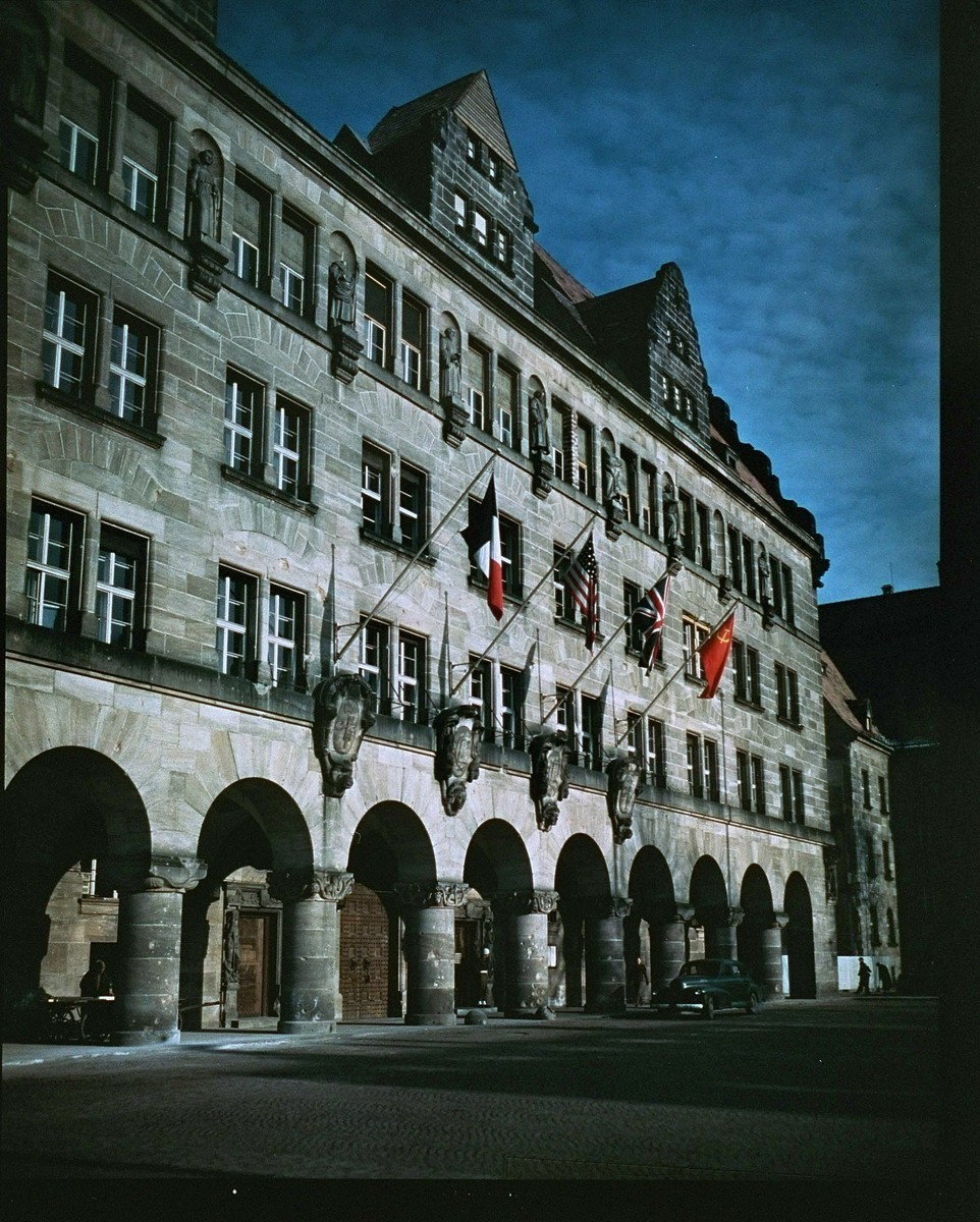 The Palace of Justice in Nuremberg, where the International Military Tribunal trial of war criminals was held. [LCID: 61326]