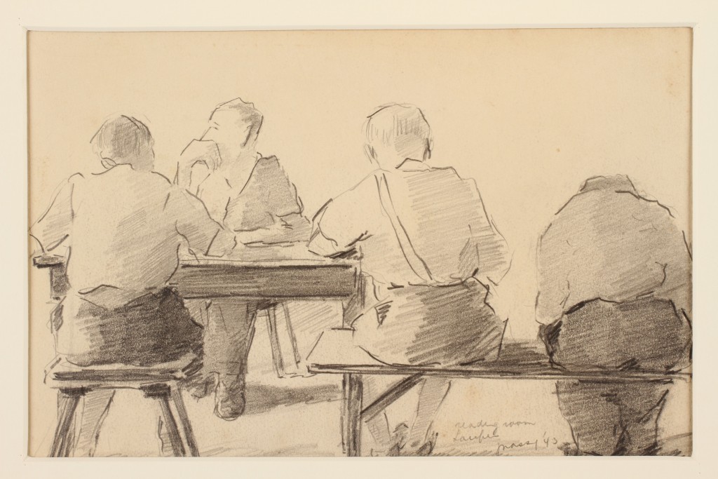 "Reading Room, Laufen" by Josef Nassy, 1943