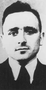<p>Official SS portrait of SS Lieutenant Klaus Barbie, known as the "Butcher of Lyon." Barbie was responsible for atrocities in France against Jews and resistance activists. Germany, date uncertain.</p>