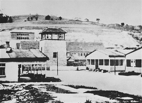 <p>Post-liberation view of the Gusen subcamp of the Mauthausen concentration camp. Austria, May-June 1945.</p>