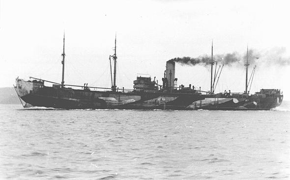 The "Donau," one of the largest ships used to deport Jews from Norway to Germany.