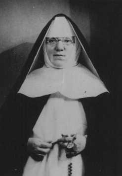 Portrait of Mother Superior Alfonse, who hid Jewish children from the Nazis in the Dominican Convent of Lubbeek near Hasselt.