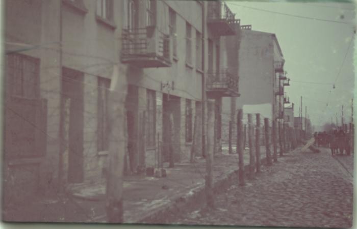 View of the Gypsy camp in Lodz.