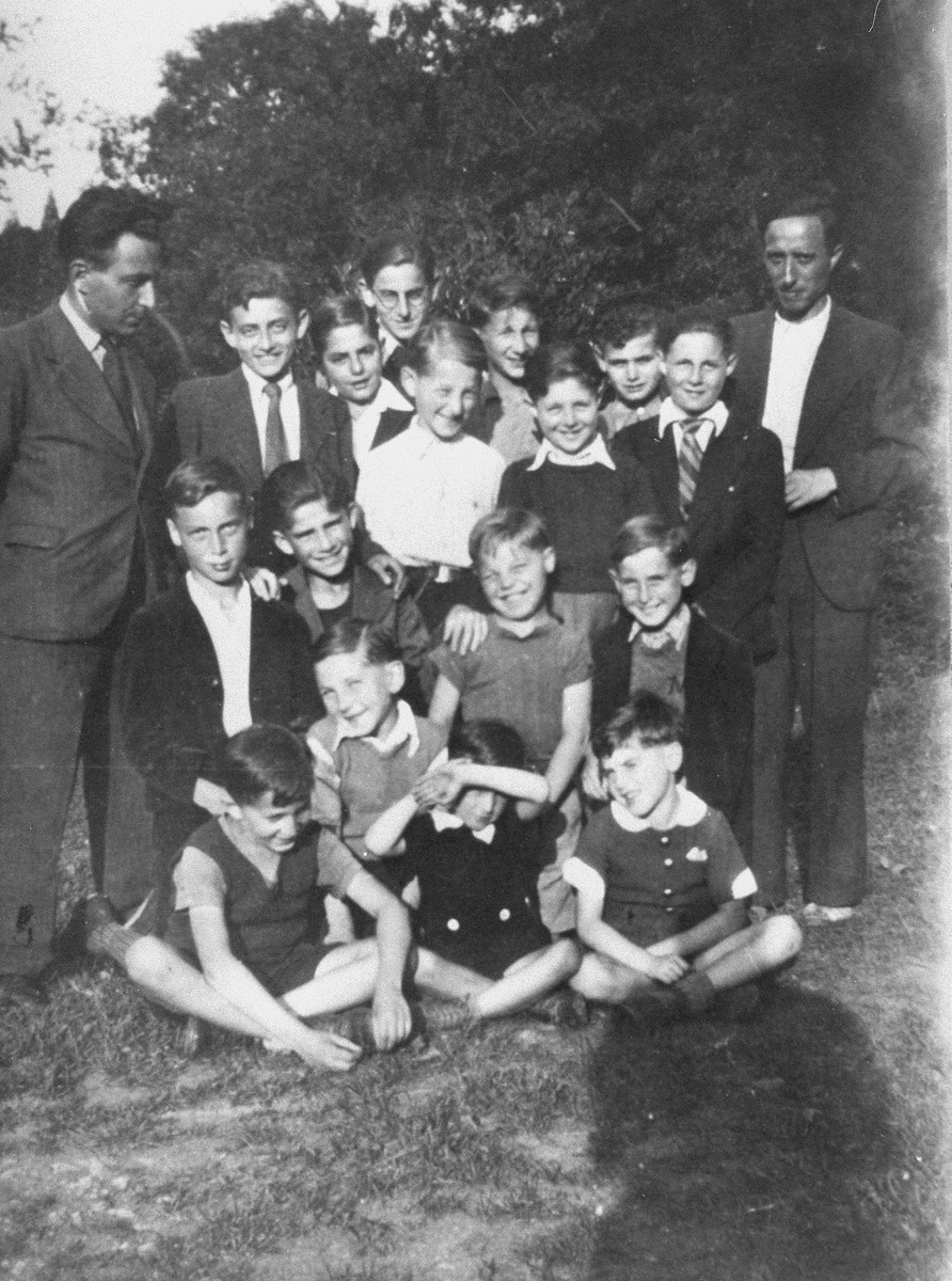 Jewish refugee youth from French transit camps at the Children's Aid Society (OSE) home "Maison des Pupilles de la Nation." [LCID: 03442]