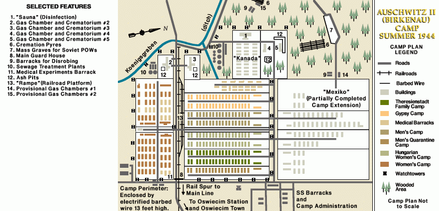 Auschwitz II (Birkenau) camp, summer 1944 [LCID: auc22023]