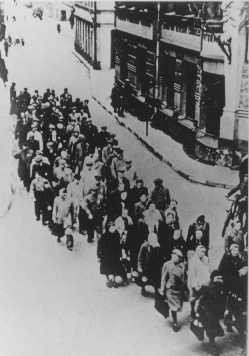 Jews from the Riga ghetto on the "Aryan" side of Riga.