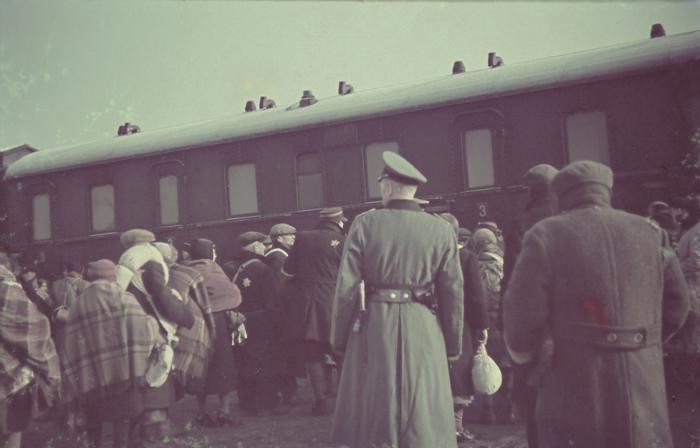 Deportation of Jews from the Lodz ghetto to Chelmno, April 1942.