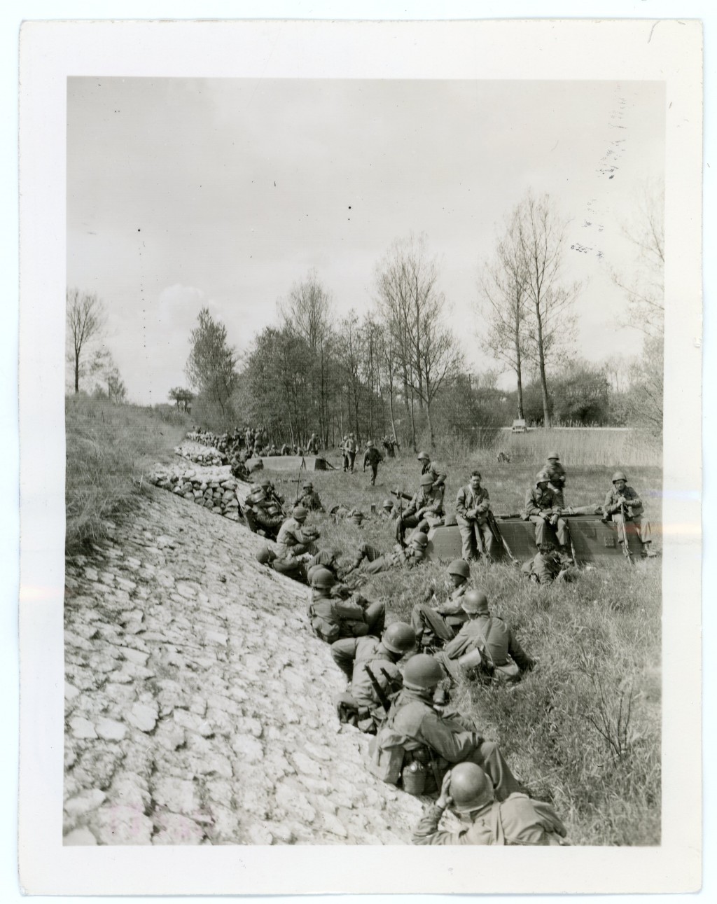 Members of the US Army 99th Infantry Division in Neustadt, Germany, 1945