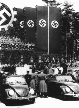  Adolf Hitler arrives in Wolfsburg to lay the cornerstone of the Volkswagen factory.