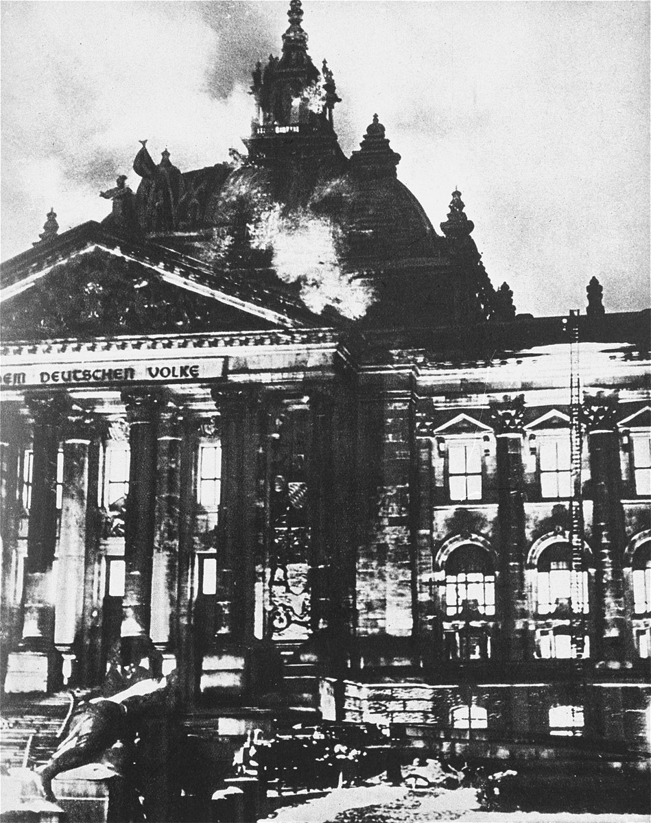 The Reichstag (German parliament) building burns in Berlin. [LCID: 38104]
