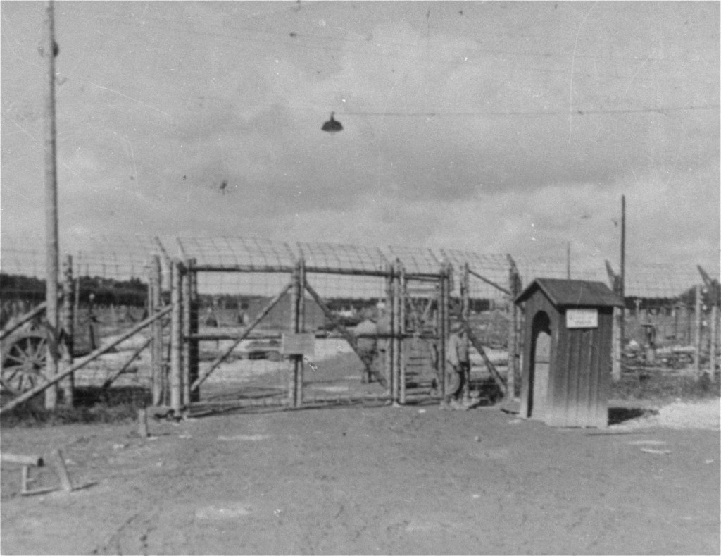 The entrance gate to Kaufering IV subcamp of Dachau. [LCID: 00324]