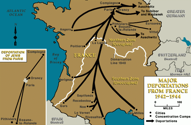 Major deportations from France, 1942-1944 [LCID: fra78110]