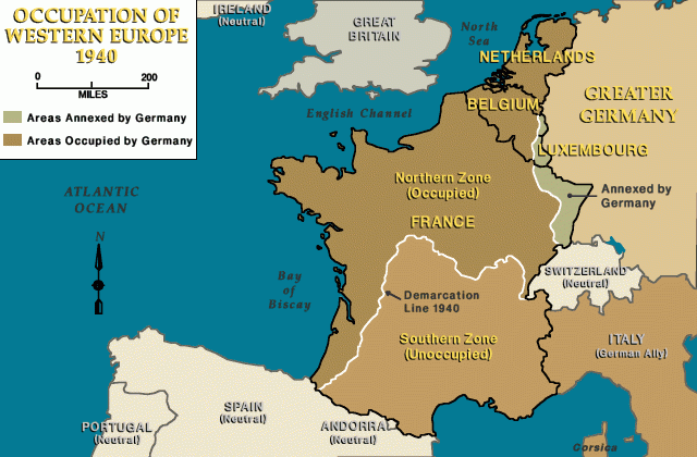 Occupied western Europe, 1940 [LCID: fra86130]