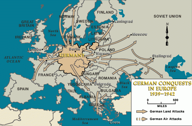 nazi europe map