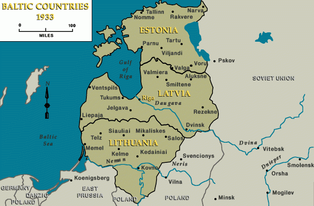 Baltic Countries 1933, Riga indicated [LCID: rig79060]