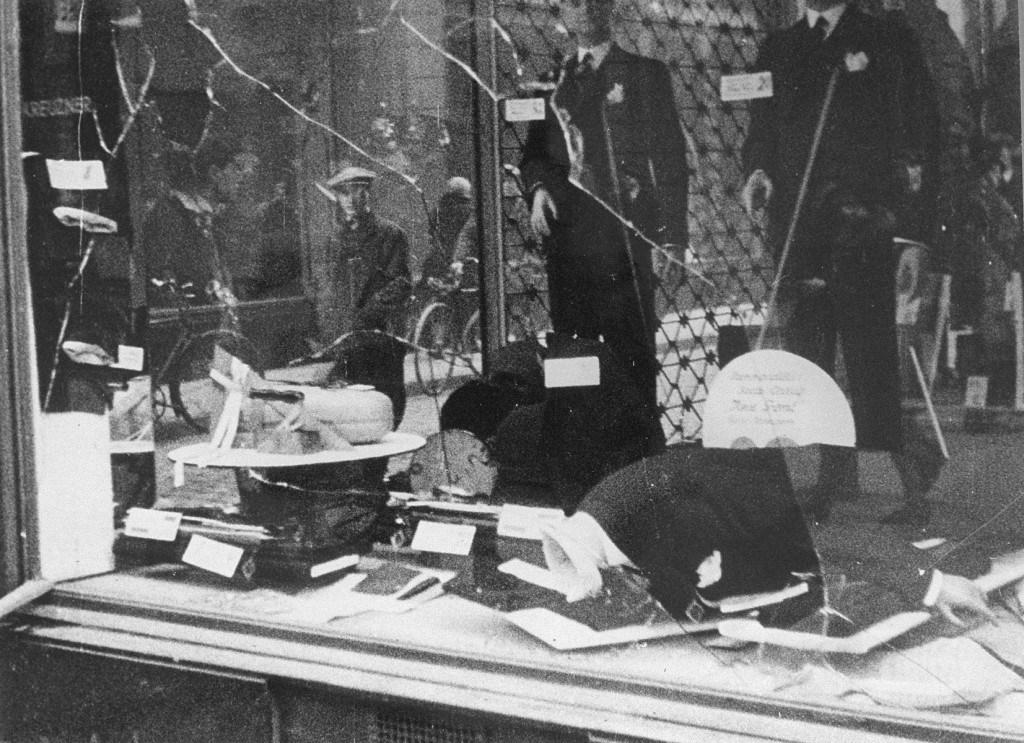 Jewish store during the anti-Jewish boycott. Frankfurt, Germany, April 1, 1933.