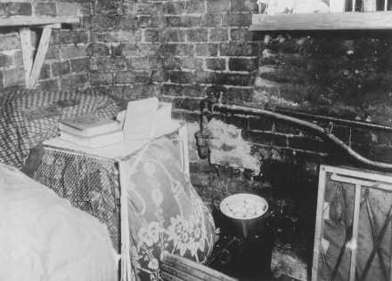<p>An underground bunker, built by Jews in Warsaw in preparation for resisting the Nazis. Jews hid in bunkers as the Nazis systematically burned buildings to the ground during the ghetto uprising. Poland, April 19-May 16, 1943.</p>