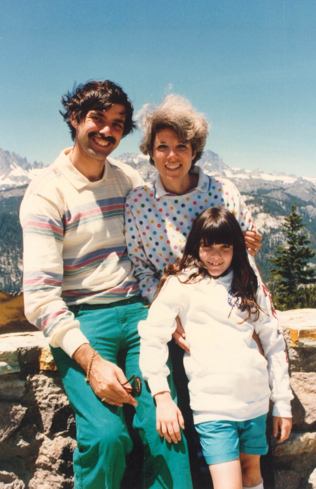 Blanka's daughter Shelly, son-in-law, and granddaughter Alexis Danielle on vacation. [LCID: roth17]