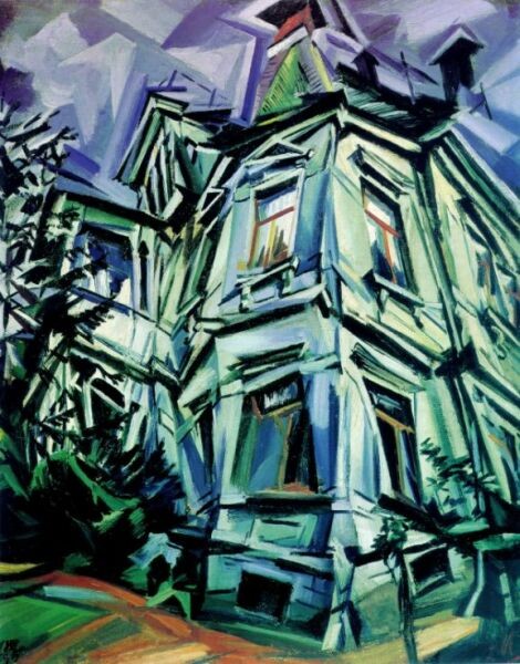 Ludwig Meidner, The Corner House (Villa Kochmann, Dresden), 1913. Oil on canvas, 92.7 x 78 cm.