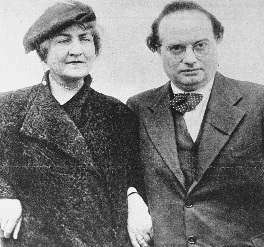 Franz Werfel, an Austrian writer, immigrated to the United States in 1938 because of growing antisemitism. Pictured here with his wife. Vienna, Austria, ca. 1930.