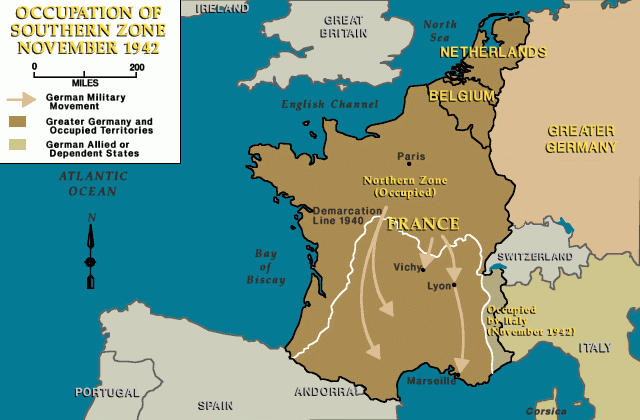 Occupation of the southern zone of France, November 1942