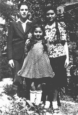 A brother and sisters, members of a Jewish family; one of the sisters pictured here, along with other family members, did not survive the Holocaust.