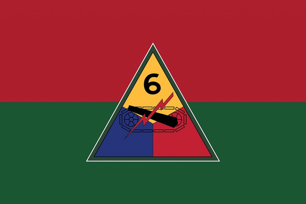 Flag graphic for US 6th Armored Division