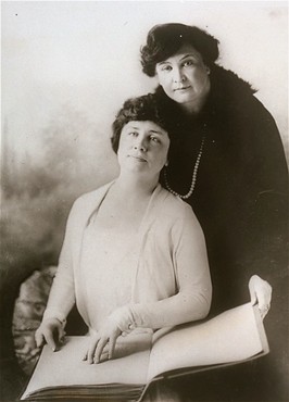 Portrait of Helen Keller and her teacher, Miss Macy. [LCID: 90400]