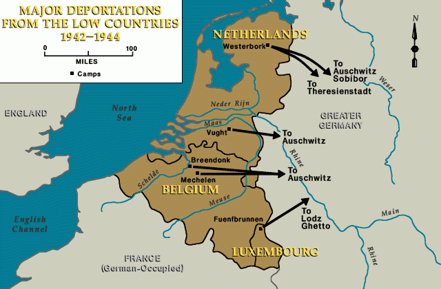 Major deportations from the Low Countries, 1942-1944