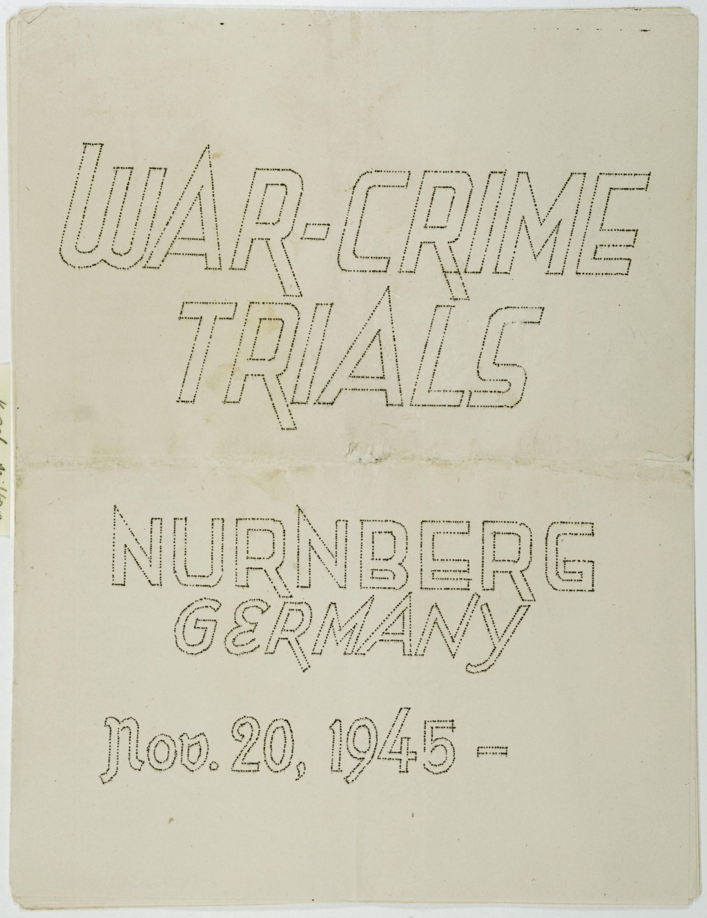 Cover, International Military Tribunal program [LCID: 20053rvo]