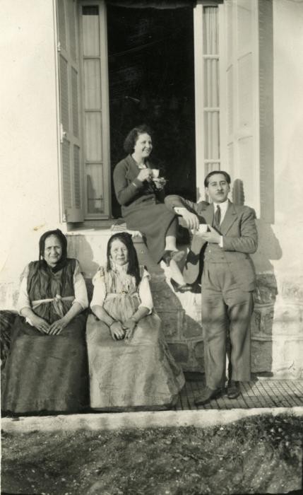 Margalith (Anna Claude) Ghozlan's parents and grandparents are pictured in front of their house. Anna's father built this house before he married.