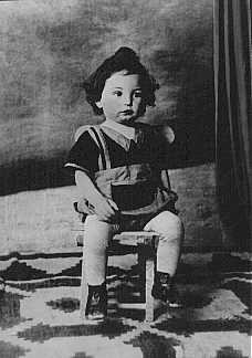 An 18-month-old Jewish boy, Chaim Leib, who was murdered at the Auschwitz killing center in Poland. [LCID: 76994]