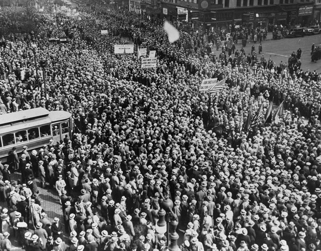 Anti-Nazi protest in Madison Square Garden