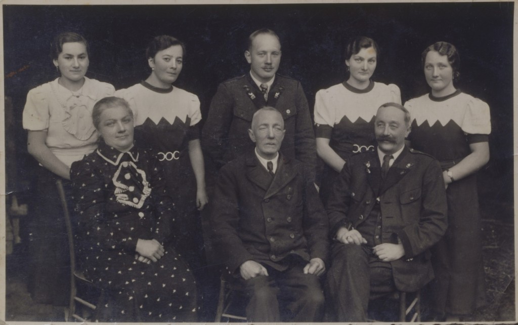 The Greinegger family, shown here in a formal portrait, were prosperous farmers in northern Austria. [LCID: n02827]