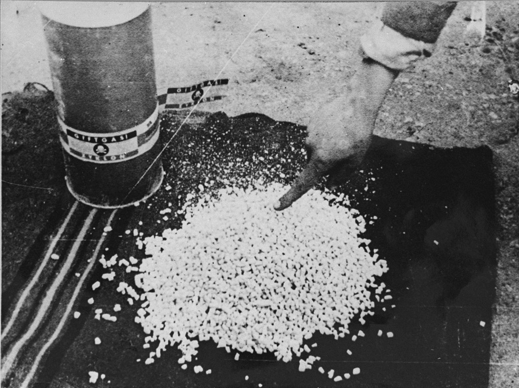 Zyklon B pellets found at the liberation of the Majdanek camp.