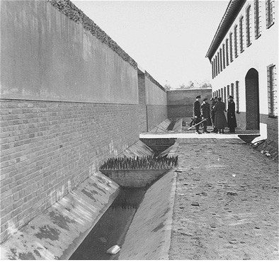 Members of the Dutch resistance and home army inside the Vught internment camp after the retreat of German forces.