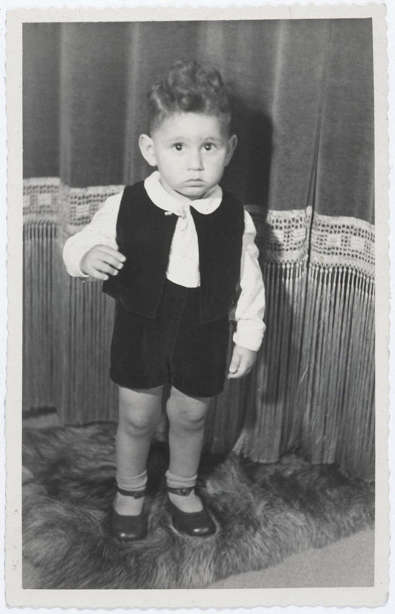 Jewish child Hans van den Broeke (born Hans Culp) in hiding in the Netherlands.