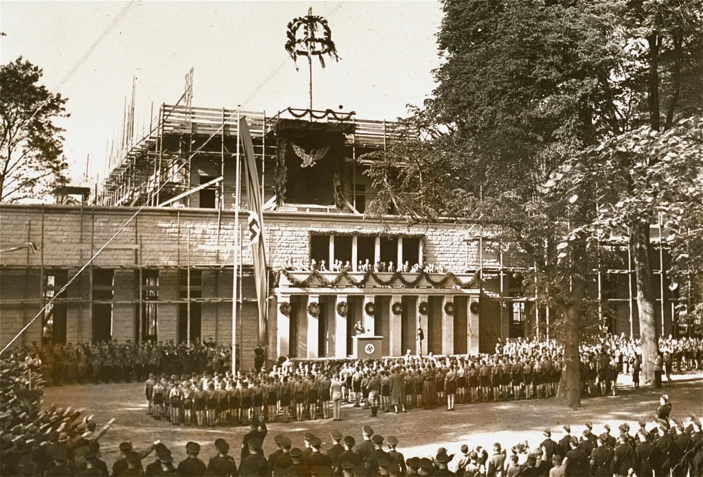 Hitler Youth leader Baldur von Schirach speaking at the opening of the Reich Academy for Youth Leadership. [LCID: 09633]