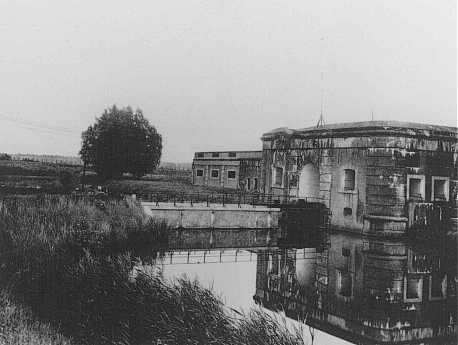 A view of the Breendonk internment camp. Breendonk, Belgium, postwar.