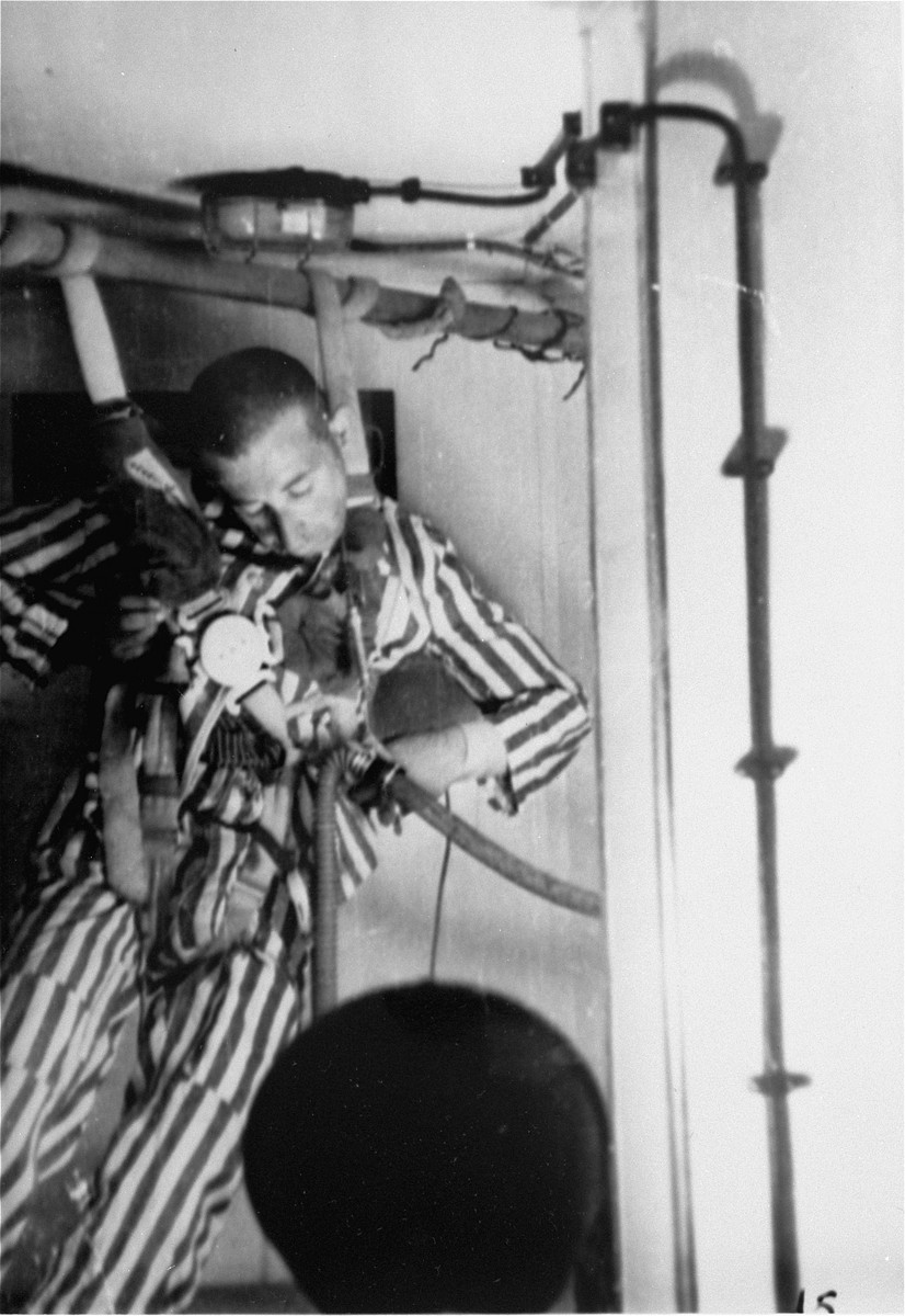 A prisoner in a compression chamber loses consciousness (and later dies) during an experiment to determine altitudes at which aircraft ... [LCID: 19091]