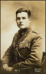 Ernest Hemingway in his World War I Red Cross Ambulance Corps uniform, ca. [LCID: lc301]